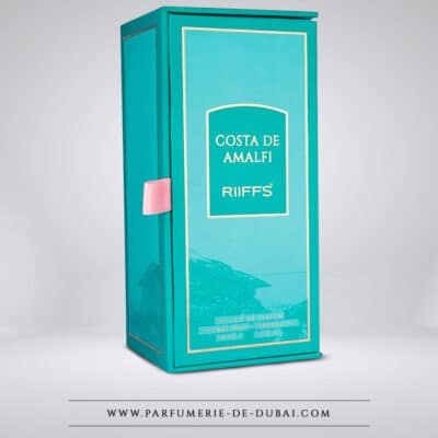 Caixa Costa de Amalfi - Extrato de perfume para homem (frasco verde turquesa 100 ml) - Riiffs