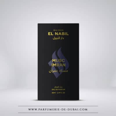 doos Musc Imran - Eau de parfum voor heren (zwartgouden flesje 65 ml) - Maison El Nabil