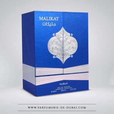 boite Malikat – Eau de parfum féminine (flacon bleu 100 ml) – Nusuk