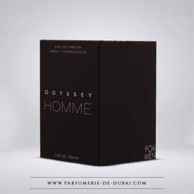 boite Odyssey Homme – Eau de parfum masculine (flacon noir 100 ml) – Armaf