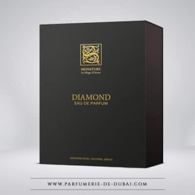 boite Diamond – Eau de parfum de niche mixte (flacon doré 100 ml) – Signature by Sillage d’Orient