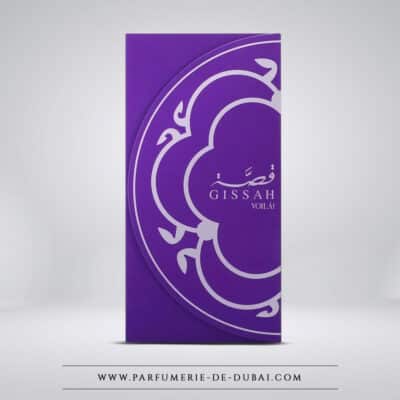 boite Voilà ! – Eau de parfum de niche féminine (flacon violet 200 ml) – Gissah