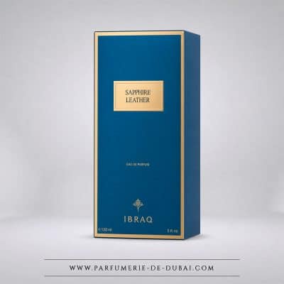 Estuche de cuero zafiro - Eau de parfum de niche mixte (frasco azul 150 ml) - Ibrahim Al Qurashi (IBRAQ)