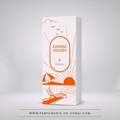 Caja Sunrise Melody - Eau de parfum nicho mixto (frasco blanco 100 ml) - Ibrahim Al Qurashi (IBRAQ)