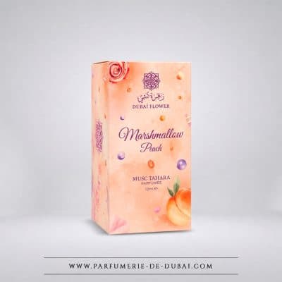 Pudełko Musc Tahara o zapachu pianki marshmallow i brzoskwini – Buteleczka 12 ml – Dubai Flower
