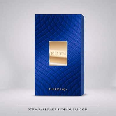 boite Icon – Eau de parfum mixte (flacon bleu 100 ml) – Khadlaj