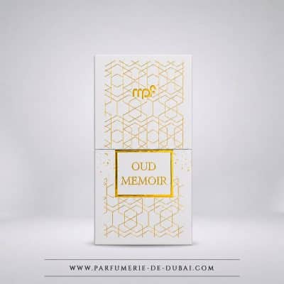 Caja Oud Memoir – Agua de perfume unisex (frasco blanco y amarillo de 100 ml) – My Perfumes (MPF)