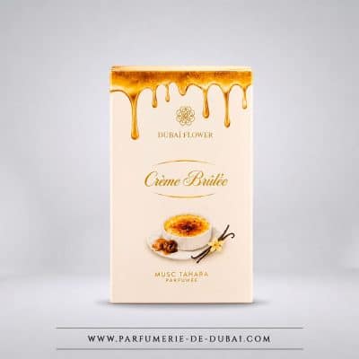 Caixa de Musc Tahara com aroma a crème brûlée – Frasco de 12 ml – Dubai Flower