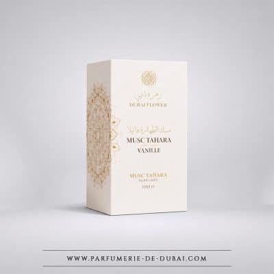 boite Musc tahara aromatisé vanille – Flacon 12 ml – Dubaï Flower