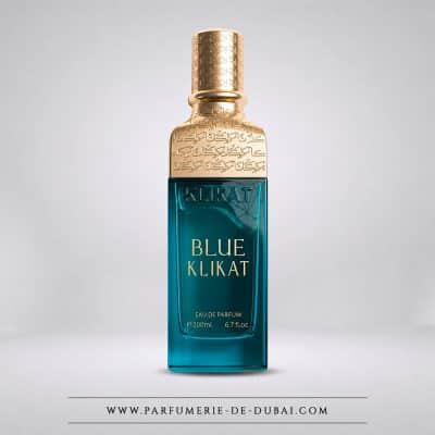Klikat Blue – Eau de parfum mixte (flacon bleu doré 200 ml) – Alezz Oud
