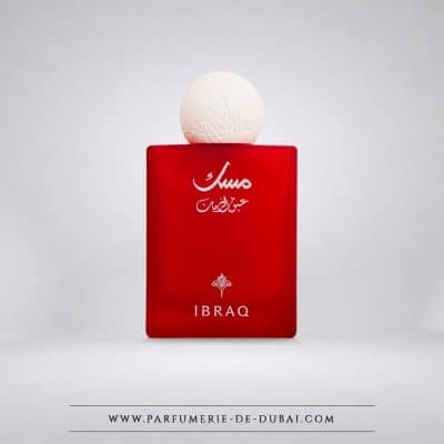 Musk Abaq Pomegranate – Eau de parfum de niche mixte (flacon rouge 75 ml) – Ibrahim Al Qurashi (IBRAQ)