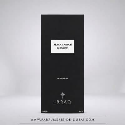 Estuche Black Carbon Diamond – Eau de parfum de nicho unisex (frasco negro de 150 ml) – Ibrahim Al Qurashi (IBRAQ)