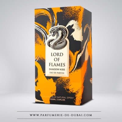 Shadow Kiss-verpakking (Lord of Flames) – Eau de parfum voor mannen en vrouwen (oranje flesje van 100 ml) – Volaré