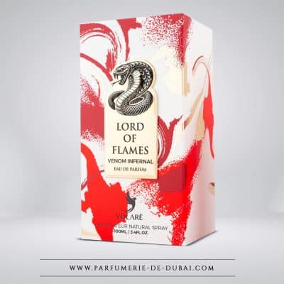 Confezione Venom Infernal (Lord of Flames) – Eau de parfum unisex (flacone rosso da 100 ml) – Volaré