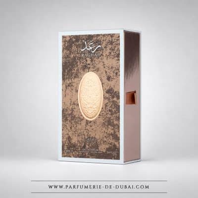 Pudełko Raghad – Woda perfumowana dla kobiet (brązowy flakon 100 ml) – Lattafa Pride