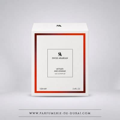 Caja «Vetiver and Orange» – Agua de perfume unisex (frasco transparente de 100 ml) – Swiss Arabian