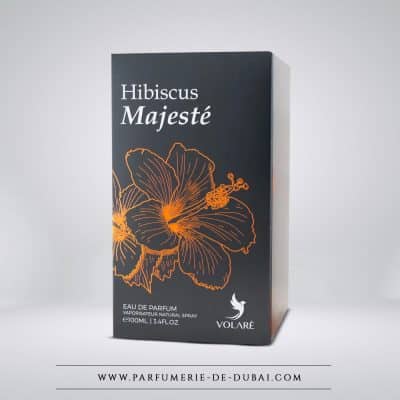 Confezione Hibiscus Majesté – Eau de parfum unisex (flacone arancione da 100 ml) – Volaré