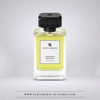 Cardamomo y manzana – Agua de perfume para hombre (frasco transparente de 100 ml) – Swiss Arabian