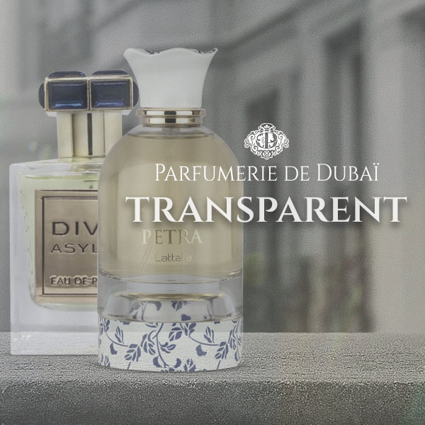 Profumi di Dubai in flacone trasparente