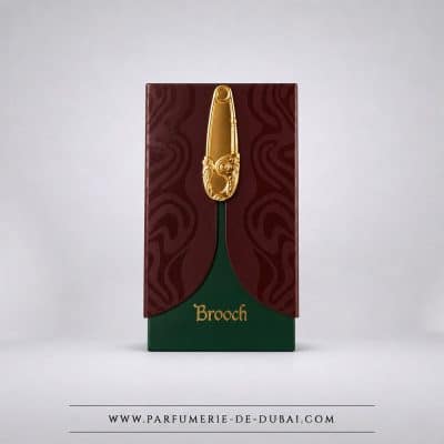 Pudełko Brooch – woda perfumowana dla kobiet i mężczyzn (flakon w kolorze czerwono-złotym) – Paris Corner