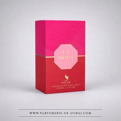 Confezione La Moda – Eau de parfum da donna (flacone rosa da 100 ml) – Volaré