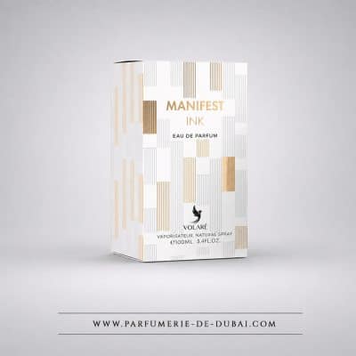 Confezione Manifest INK – Eau de parfum unisex (flacone trasparente da 100 ml) – Volaré