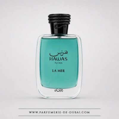Hawas La Mer – Férfi parfüm (100 ml-es kékeszöld üveg) – Rasasi