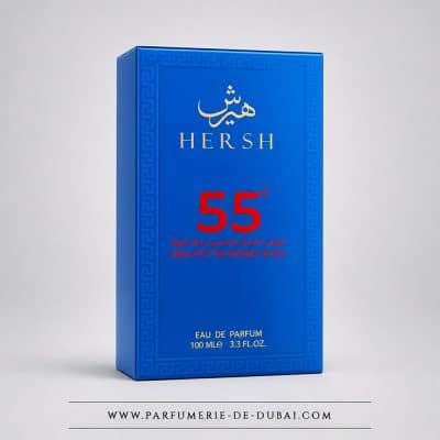 Hersh Fifty Five Degree Celsius-doos – Eau de parfum voor mannen en vrouwen (blauwe flacon van 100 ml) – Alezz Oud