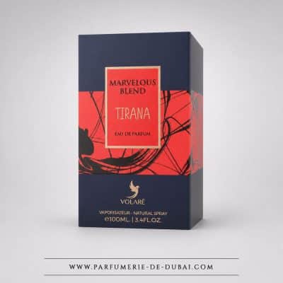 Pudełko Marvelous Blend Tirana – woda perfumowana unisex (złoty flakon 100 ml) – Volaré