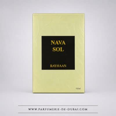 Caja Nava Sol - Agua de perfume unisex (frasco blanco de 100 ml) - Rayhaan Perfumes