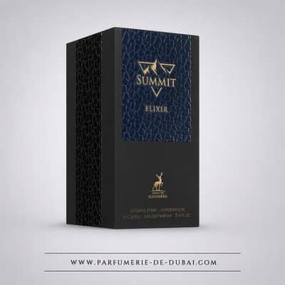 Caja Summit Elixir - Agua de perfume para hombre (frasco negro y azul de 100 ml) - Maison Alhambra