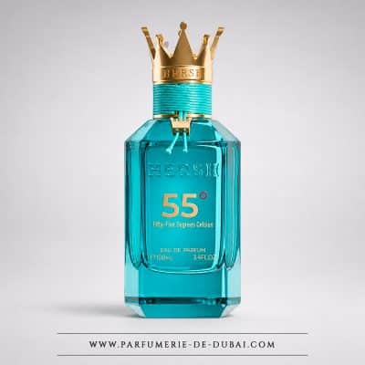 Hersh Fifty Five Degree Celsius – Eau de parfum voor mannen en vrouwen (blauwe flacon van 100 ml) – Alezz Oud