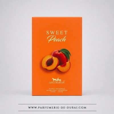 Sweet Peach doboz – Unisex parfümkoncentrátum (narancssárga üveg, 100 ml) – Loui Martin