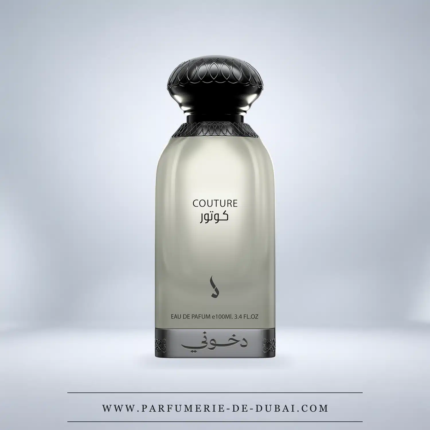 Couture – uniszex eau de parfum (áttetsző világosszürke üveg, 100 ml) – Dkhoon AlEmiratia