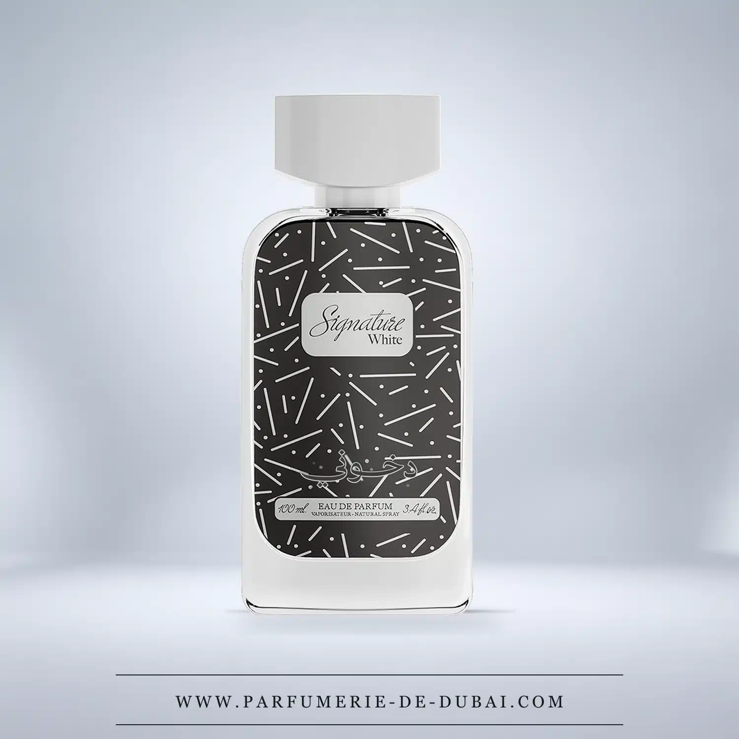 Signature White – uniszex eau de parfum (fekete-fehér üveg, 100 ml) – Dkhoon AlEmiratia